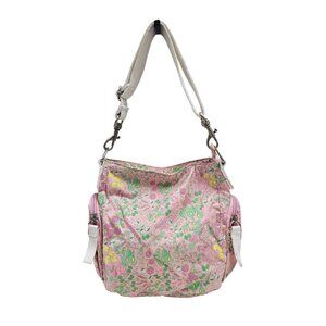 botanical and garden insect printed shoulder bag